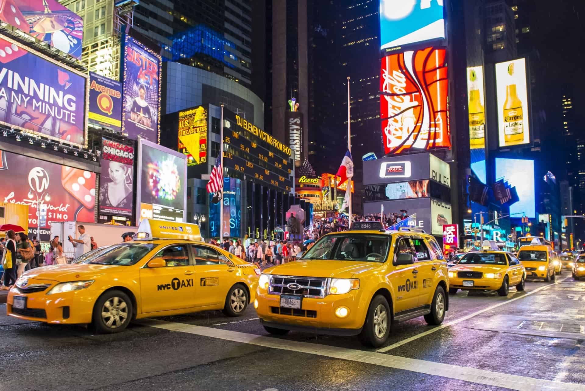 taxis jaunes times square