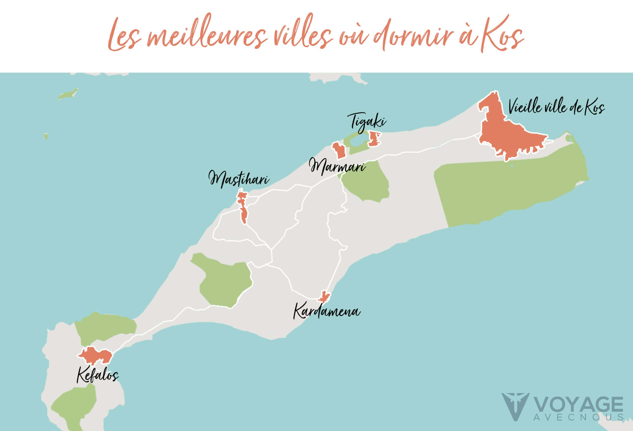 map villes kos