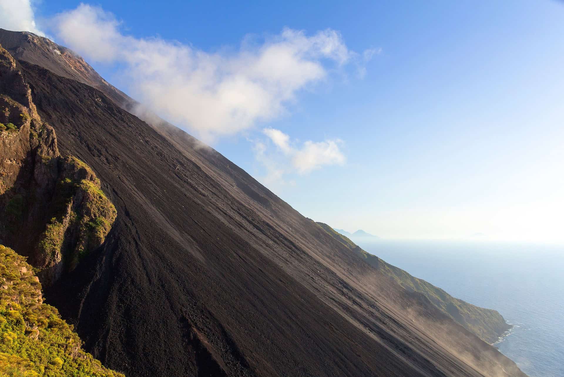 vue du volcan stromboli