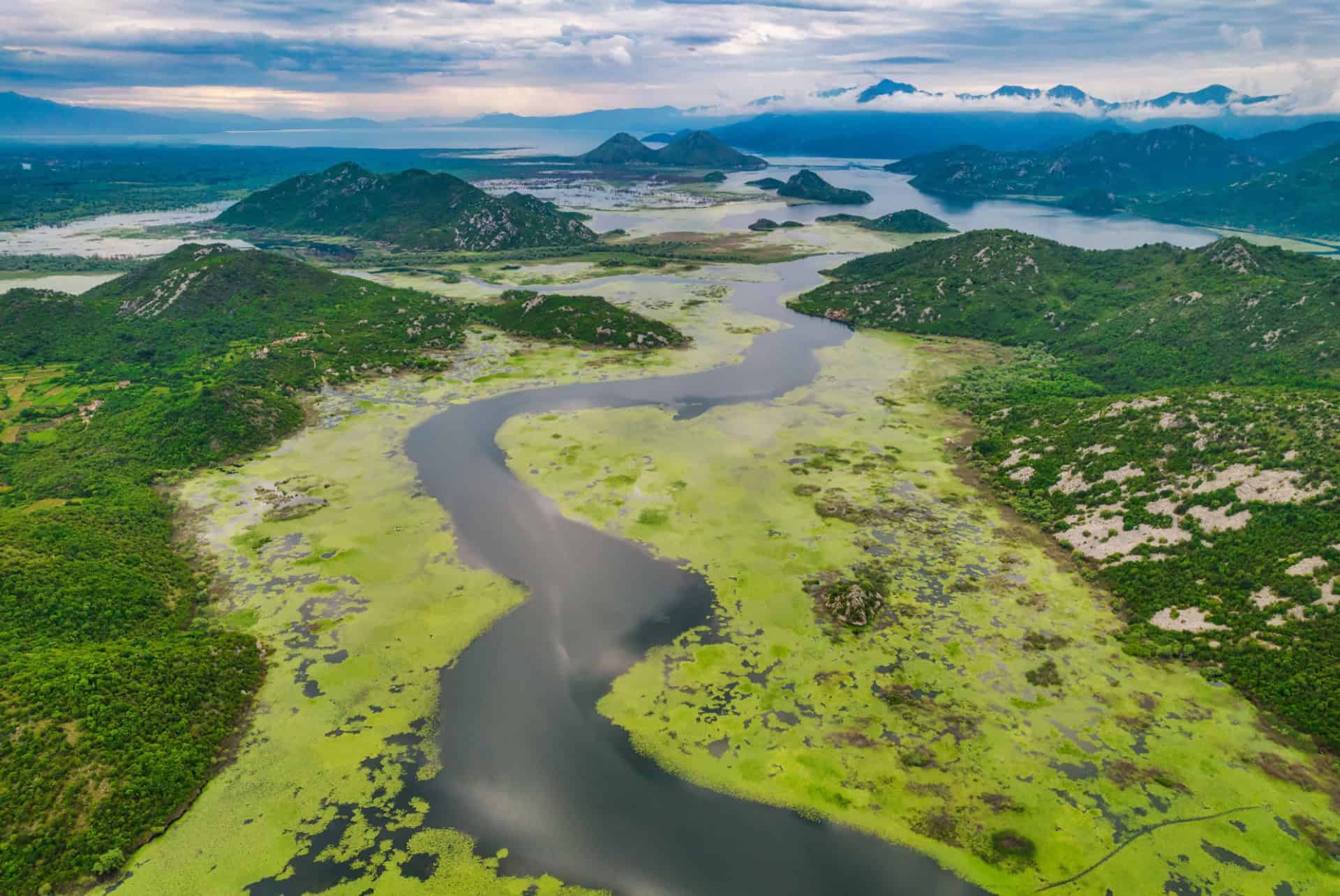 lac skadar vue aerienne