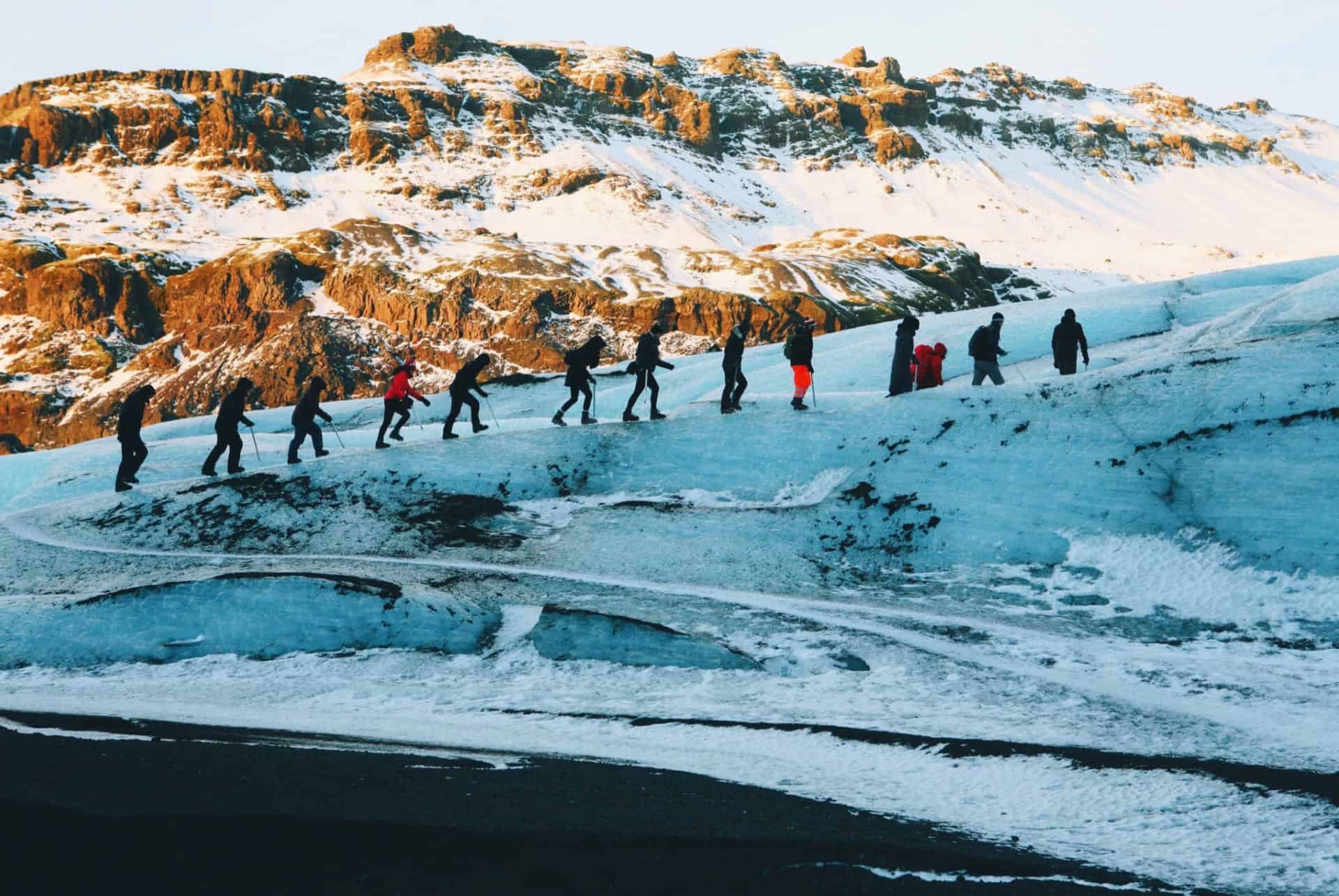 randonnee sur solheimajokull