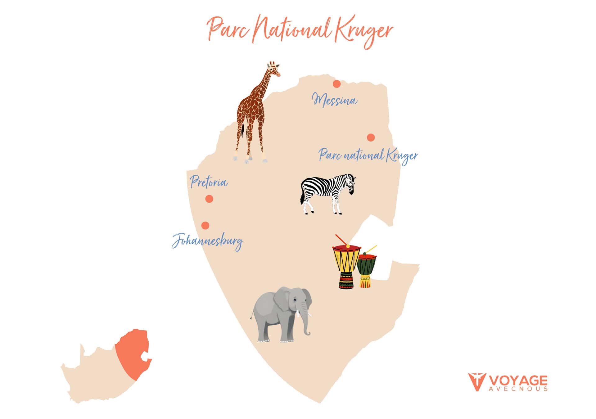 map parc national kruger