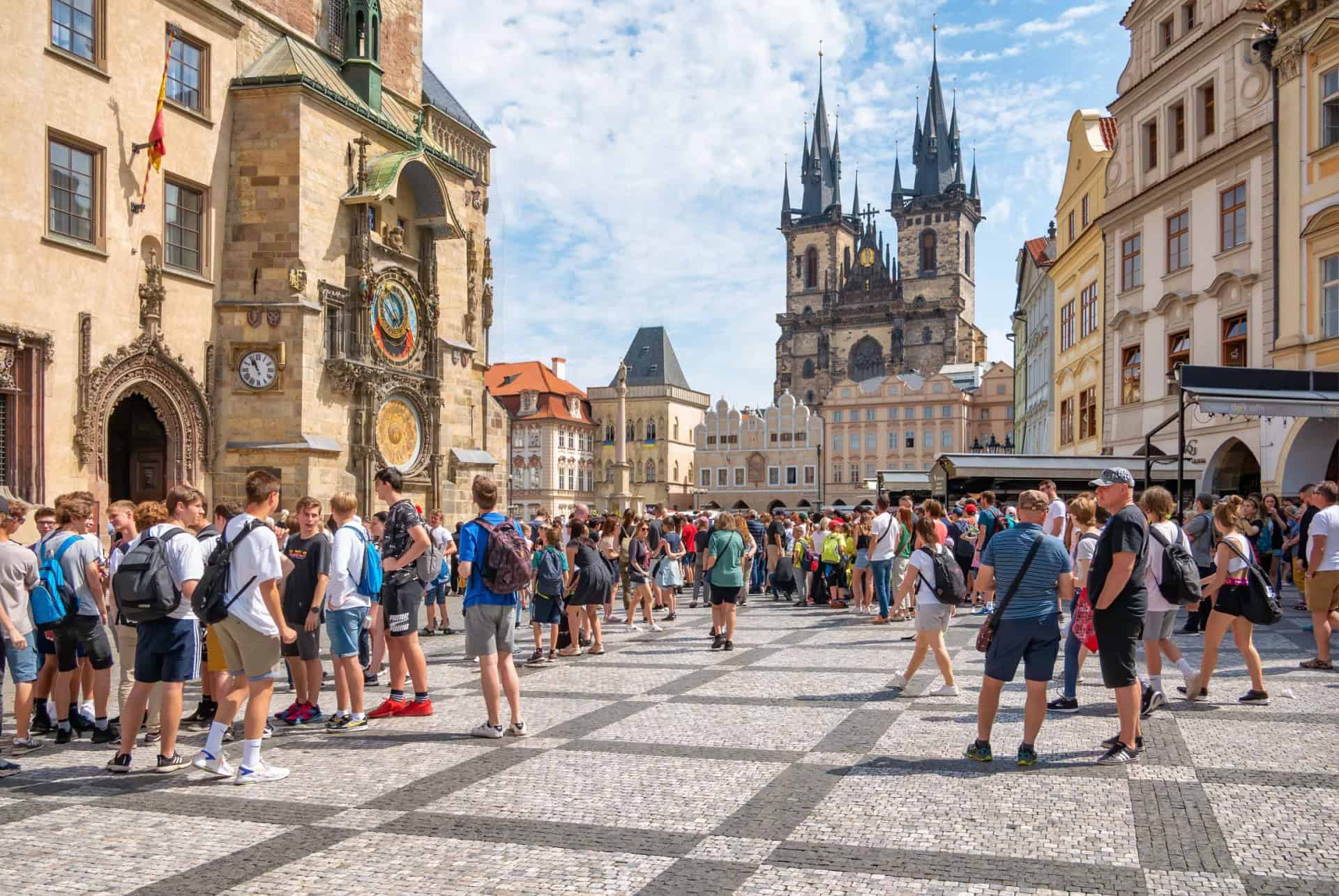 affluence touristique prague