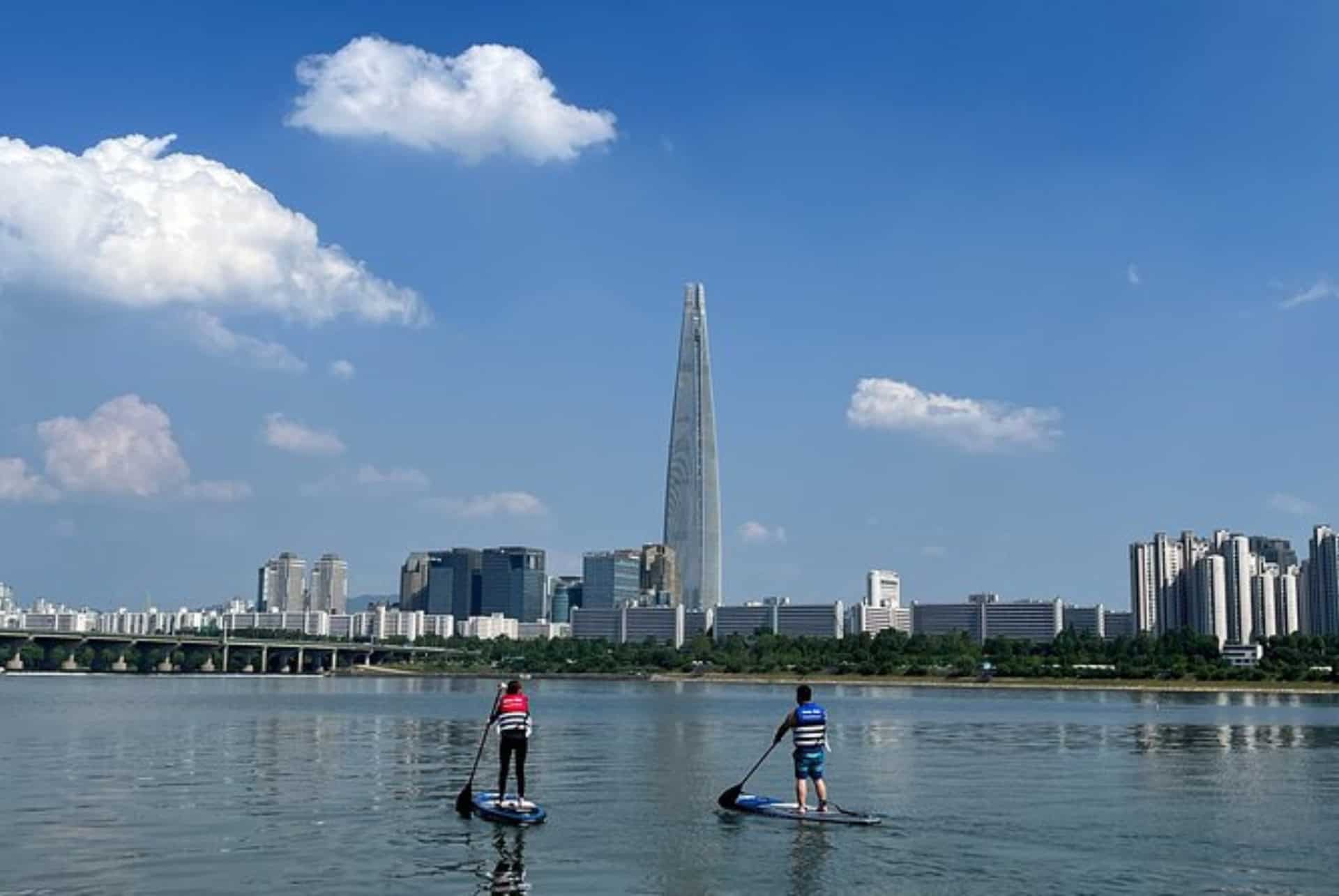 excursion stand up paddle sur la riviere han