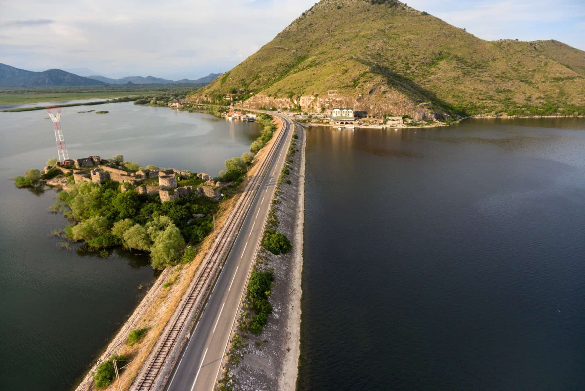 route pour aller au lac skadar