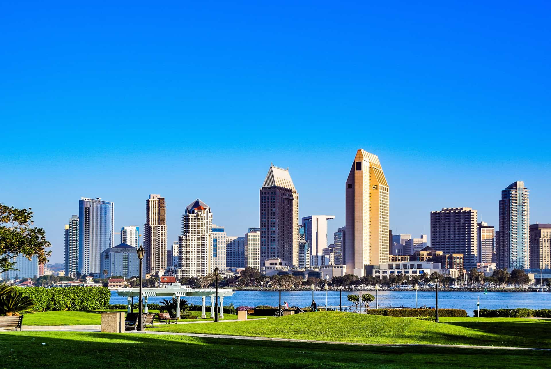 vue de san diego depuis coronado island