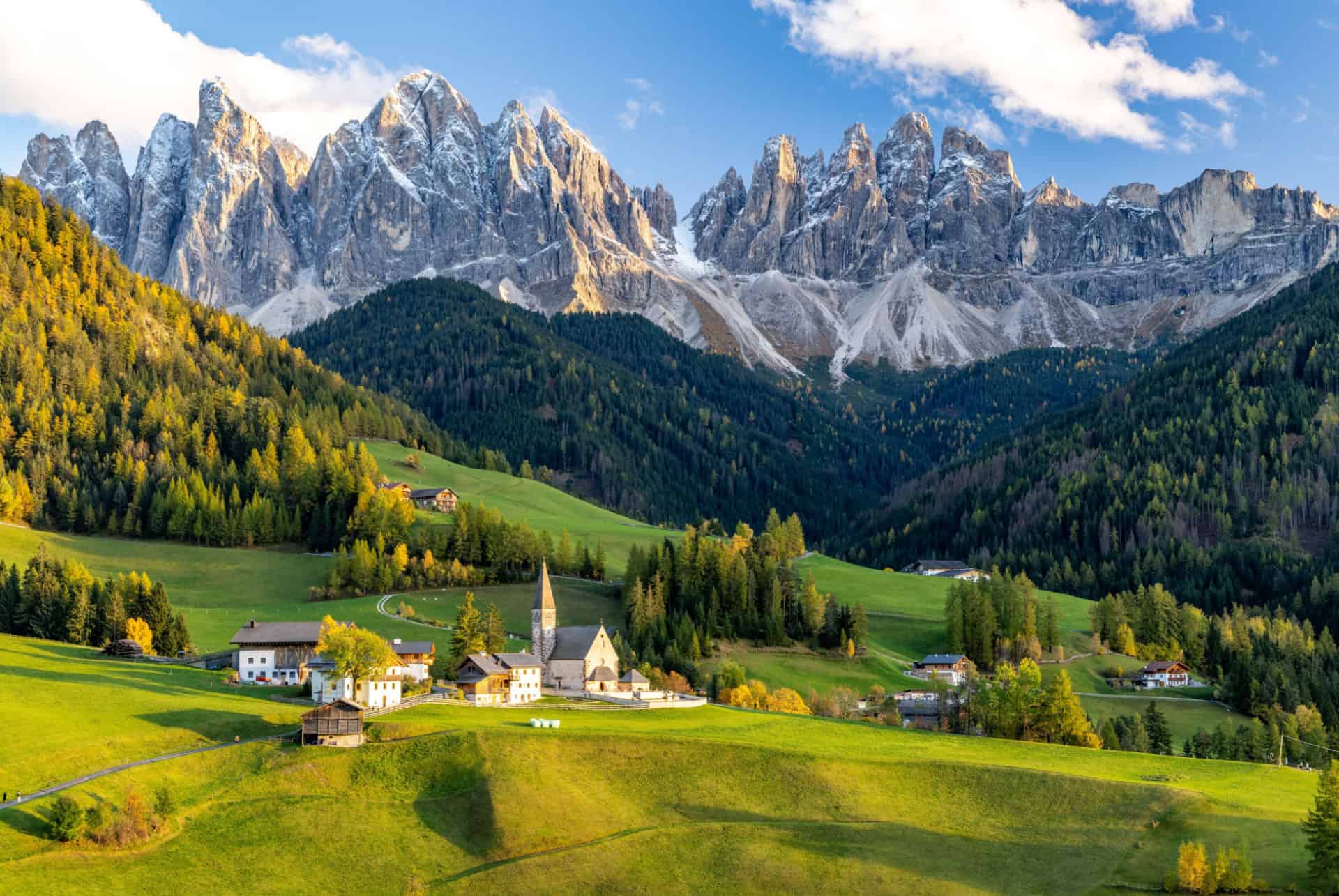 Val di Funes village Santa Magdalena