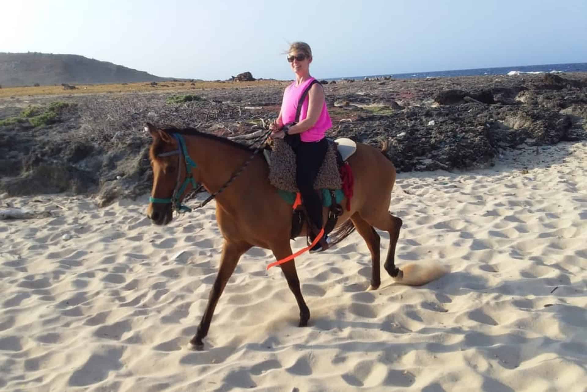 circuit a cheval le long du littoral a aruba