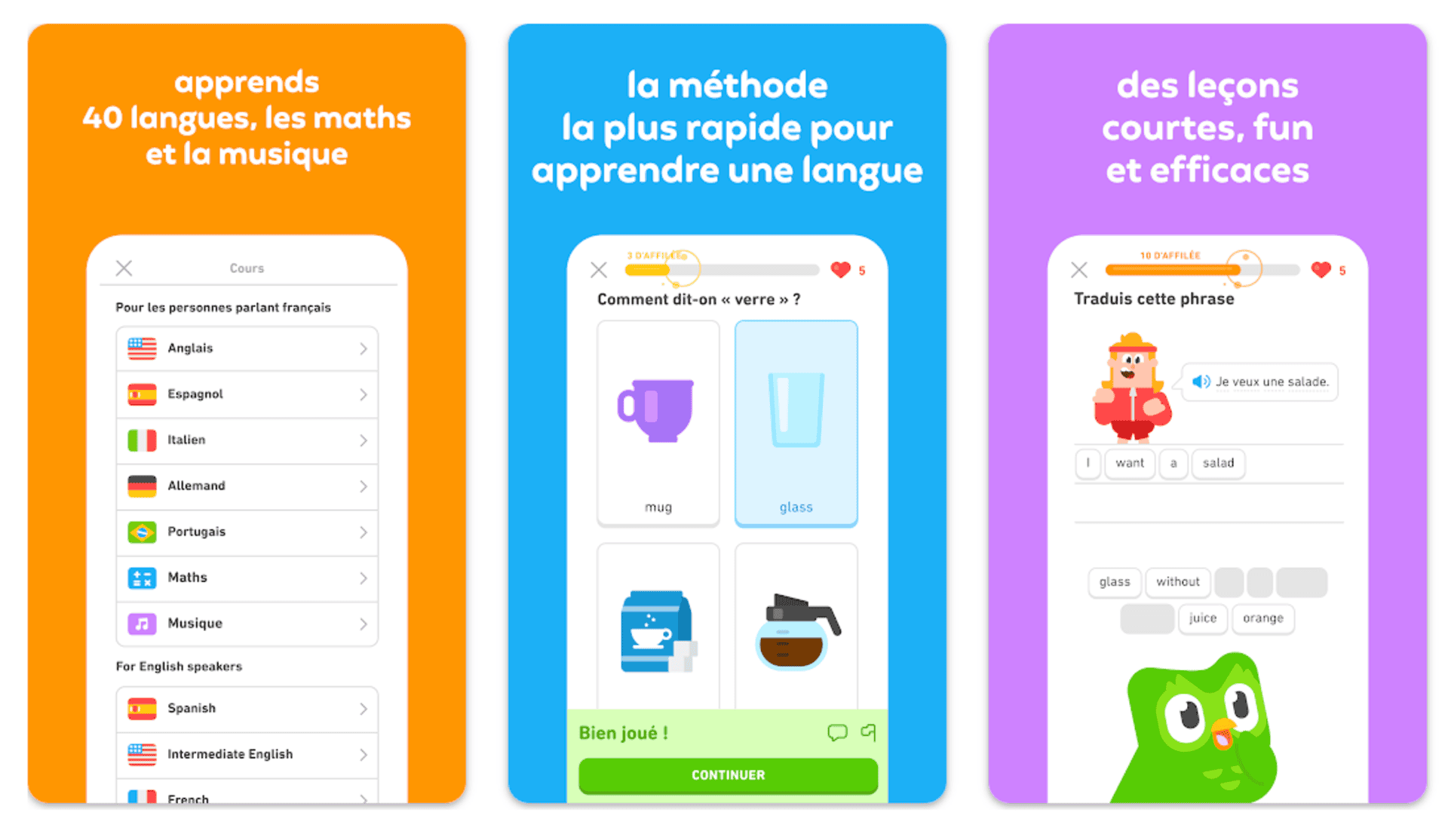 duolingo applications pour apprendre anglais