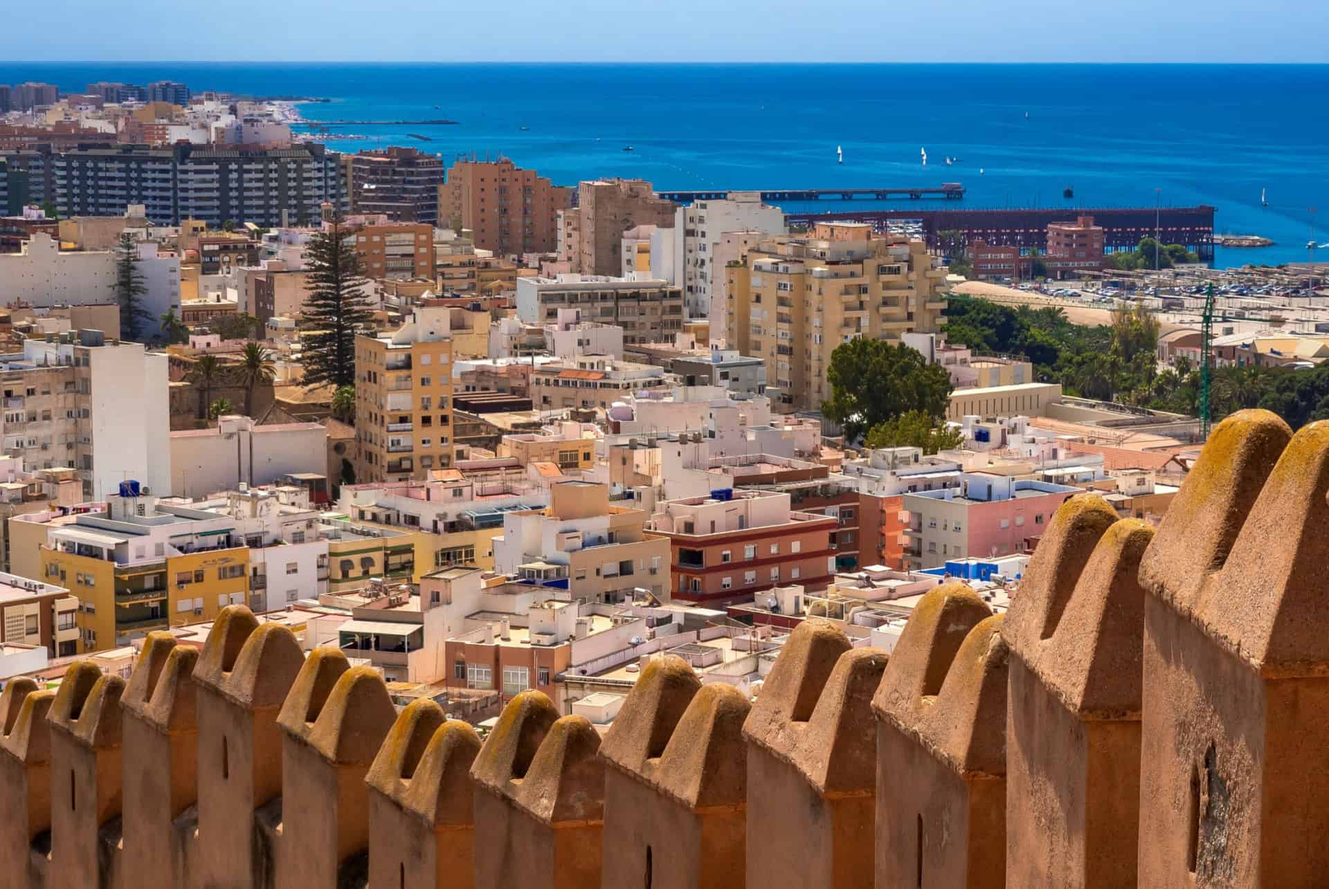 vue sur la ville d'almeria